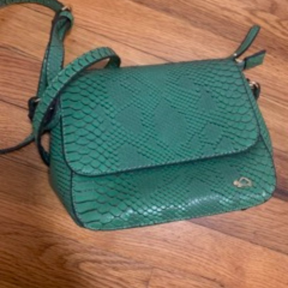 Carpisa Small Green Purse, Snakeskin, Small Crossbody Bag